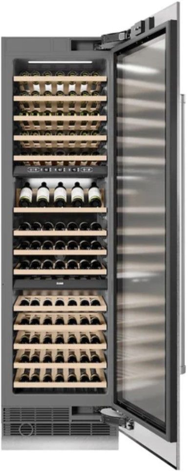 ZLINE 24" 12.4 Cu. Ft. Satin Stainless Steel Triple Zone Column Wine Cooler-3