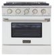 Kucht Professional KNG Series 30" Stainless Steel Pro Style Natural Gas Range with White Door-0