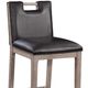 American WoodCrafters Jakarta Driftwood Gray 30" Leather Bar Stool-1