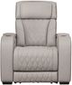 Signature Design by Ashley® Boyington Gray Power Recliner with Adjustable Headrest-1