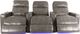 RowOne Prestige Home Entertainment Seating Gray 3-Chair Straight Row-2