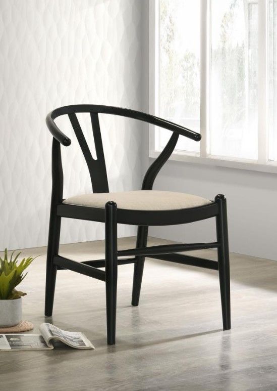 Coaster® Dinah Black Wishbone Dining Side Chair -4
