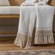 Magnolia Home by Joanna Gaines Essential Antique White Tassel Throw-5