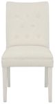 Fairfield® Customizable Entree Dining Concave Short Back Dining Chair with Linen and Buttons-2