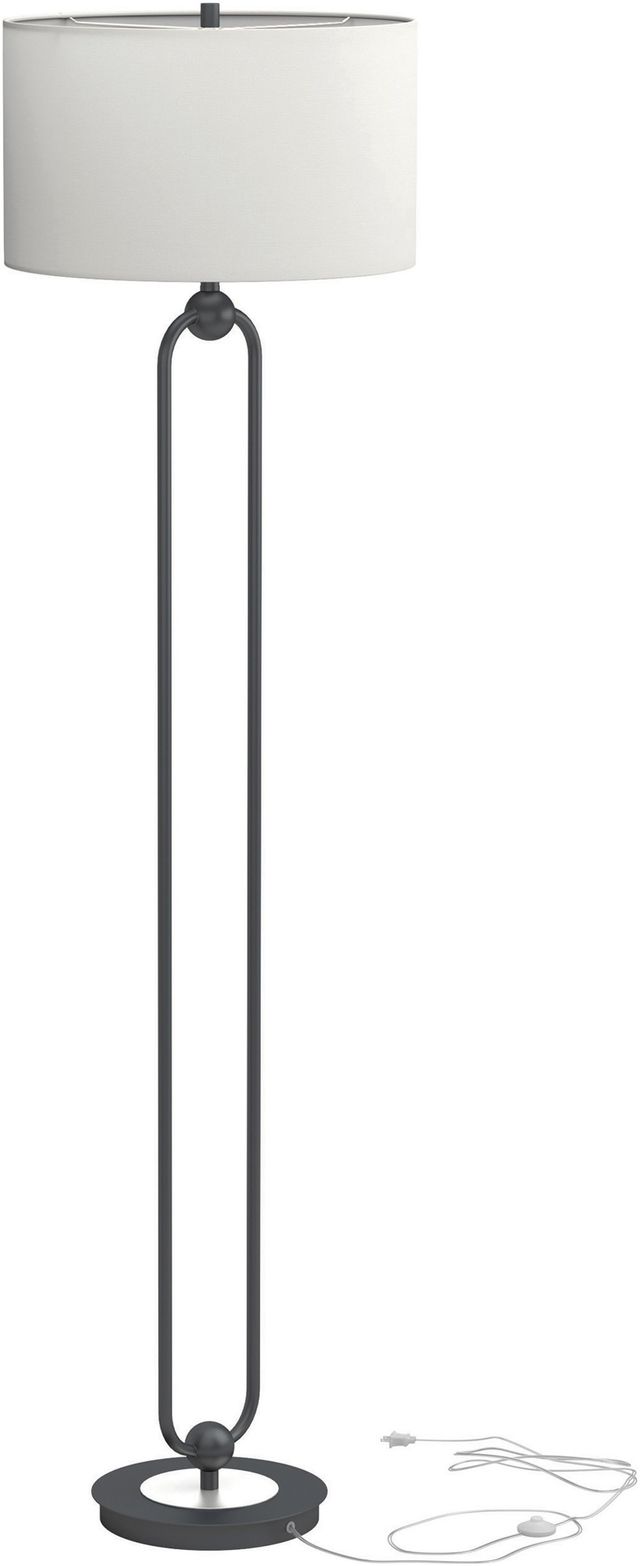 Coaster® White And Orb Drum Shade Floor Lamp-3