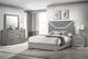 Coaster® Ives 4-Piece Gray High Gloss Queen Panel Bedroom Set-1