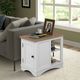 Parker House® Americana Modern Cotton Chairside Table with Oak Top -1