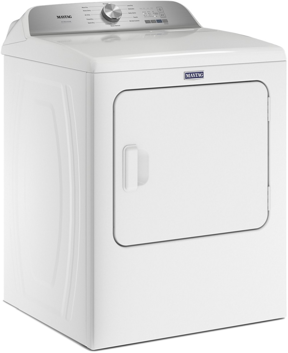 Maytag® 7.0 Cu. Ft. White Pet Pro Front Load Gas Dryer | The