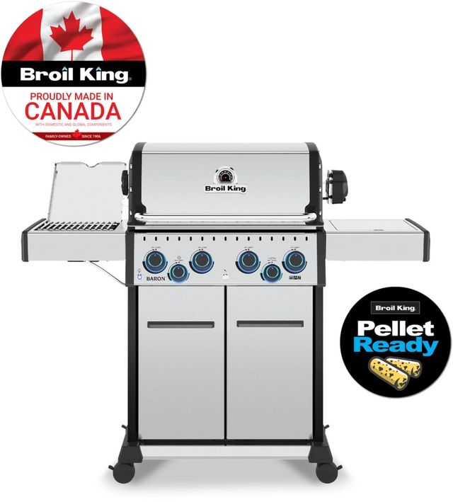 Broil King® Baron™ S 490 Pro IR 6-Burner Stainless Steel Freestanding Liquid Propane Grill-4
