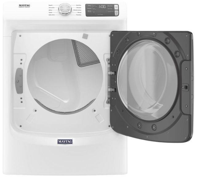 Maytag® 7.3 Cu. Ft. White Front Load Gas Dryer-1