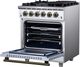 FORNO® Massimo Series Alta Qualita 30" White Pro Style Gas Range-5