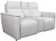 Bassett® Furniture Club Level Chauncey Vanilla Leather Power Reclining Loveseat with Console-0