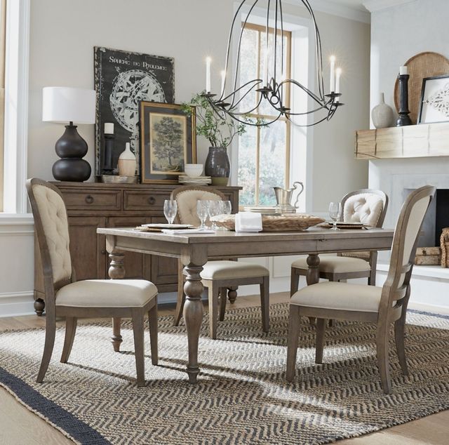 Liberty Furniture Americana Farmhouse 5-Piece Dusty Taupe Optional Dining Set-1