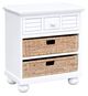 Cottage Creek Furniture Beachfront White Basket Nightstand-0