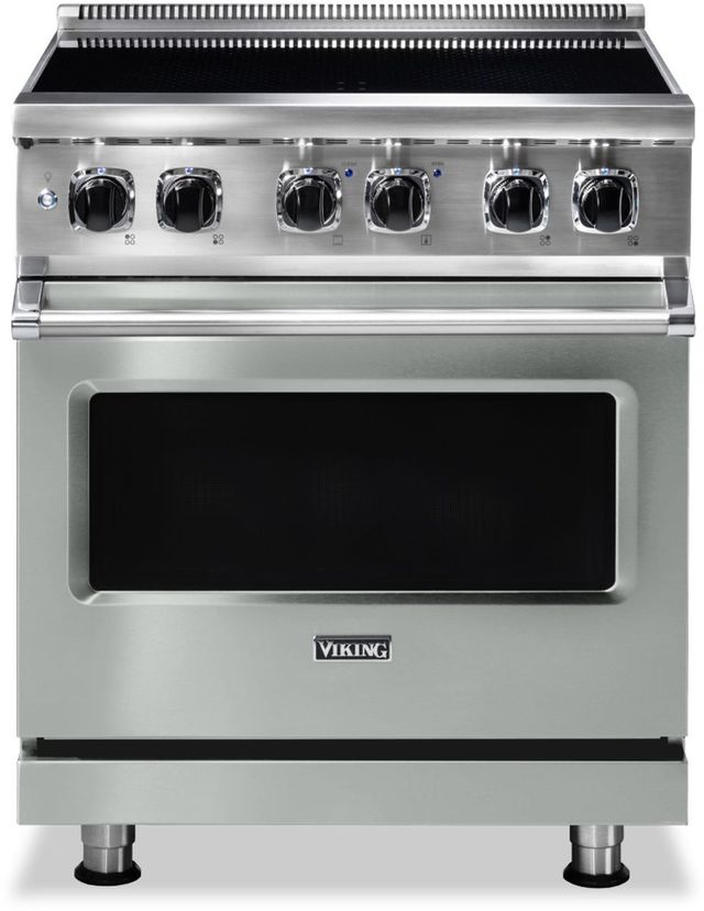 Viking® 30" Arctic Gray Freestanding Induction Range-0
