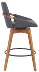 Armen Living Baylor Gray 30" Swivel Bar Stool-1