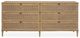 Uttermost® Coast Soft Oak Stain 6-Drawer Rattan Chest-3