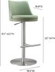 TOV Furniture Reagan Sea Foam Green Adjustable Stool-2
