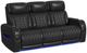 Elements International Prime Time P3 Jet Black Power Reclining Sofa with LED-0