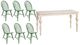 Crestview Collection Harvest 7-Piece Green/White Dining Set-0