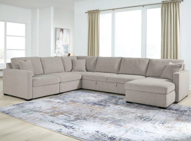 Benchcraft® ModMax Luxe 5-Piece Flint U-Shape Sectional with Chaise and Pop Up Sleeper-1