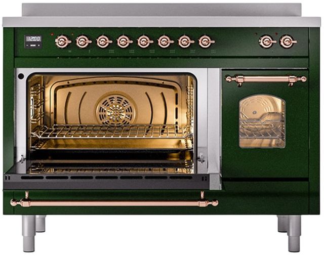 Ilve® Nostalgie II Series 48" Emerald Green Pro Style Induction Range-2