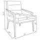 Coaster® Kirra Gray Upholstered Metal Arm Accent Chair-3