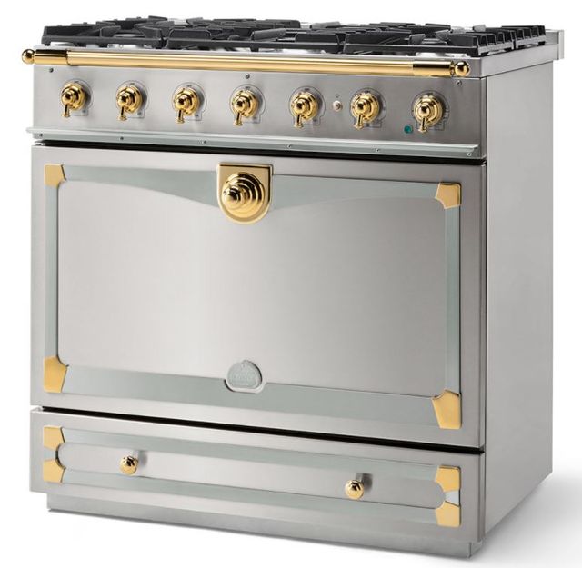 La Cornue CornuFe´ 90 36" Stainless Steel Pro Style Dual Fuel Range-1