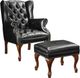 Coaster® Roberts Black Accent Chair and Ottoman Set-0
