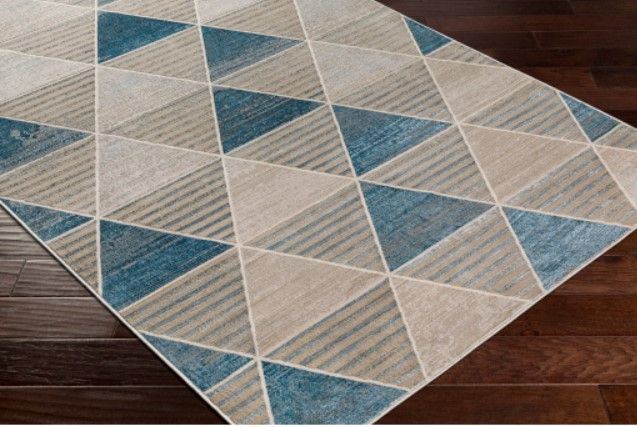 Surya Impulse Deep Teal/Taupe 4'x6' Area Rug-4