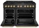 ZLINE Autograph Edition Paramount 48" Black Satin Stainless Steel/Polished Gold Double Oven Gas Range with 8 Burner Cooktop-5
