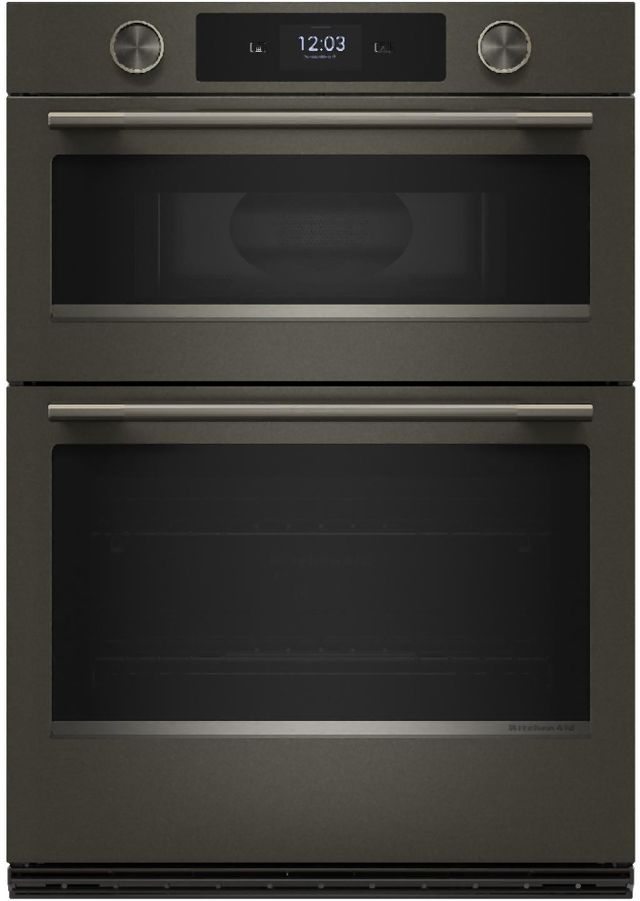 KitchenAid® 30" Black Ore Smart Oven/Micro Combo Electric Wall Oven  with Assisted Cook Cycles-0