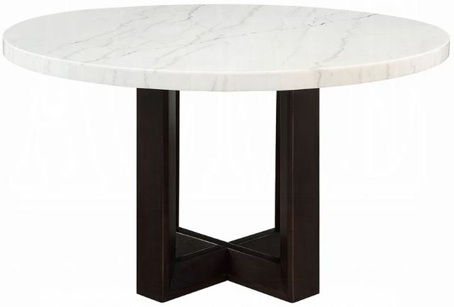 ACME Furniture Edwyn White Natural Marble Top with Espresso Base-3