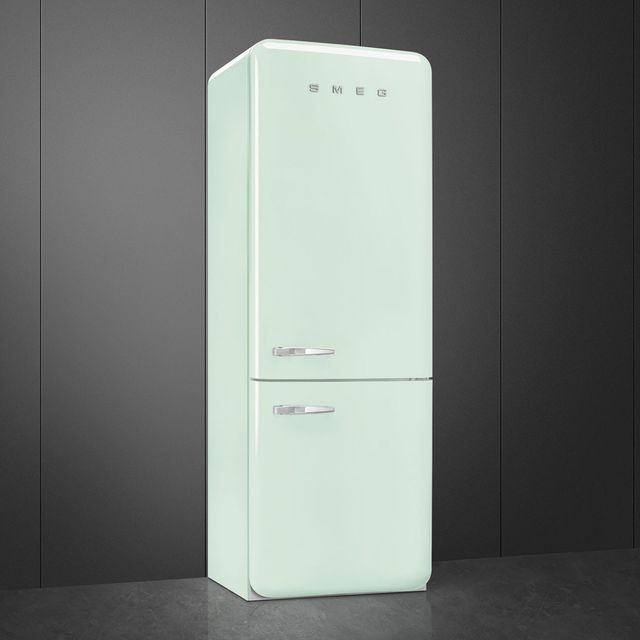 Smeg Retro Style 28 in. 18.0 Cu. Ft. Black Bottom Freezer Refrigerator-2