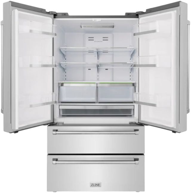 ZLINE 36" 22.5 Cu. Ft. Fingerprint Resistant Stainless Steel Counter Depth French Door Refrigerator-3