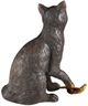 Currey & Company Dark Brown/Polished Gold Gatto Sculpture-1