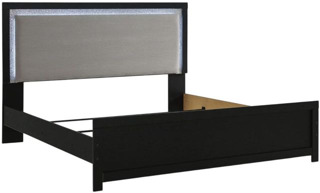 Signature Design by Ashley® Maeling Black King Upholstered Panel Bed-2