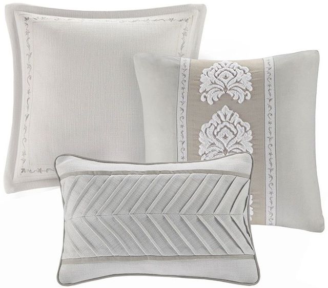Olliix by Madison Park Signature Manor Grey King Comforter Set-1