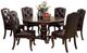 Furniture of America® Bellagio 7-Piece Brown Cherry Dining Table Set with Leather Side Chair-0