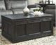 Signature Design by Ashley® Gavelston Rubbed Black Lift Top Coffee Table-2