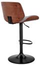 Armen Living Brock Gray/Walnut/Black Adjustable Bar Stool-2