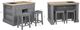 Powell® Penda Gray Kitchen Island with Stools-2