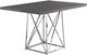 Monarch Specialties Inc. Grey Top Dining Table with Chrome Base-0