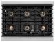 ZLINE Autograph Edition Paramount 36" 5.2 Cu. Ft. Satin Stainless Steel Gas Range with 6 Burner DuoPro™ Cooktop and Convection Gas Oven with White Matte Door and Matte Black Accents-2