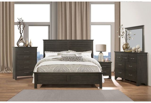 Mazin Furniture Blaire Farm Charcoal Gray Nightstand-3