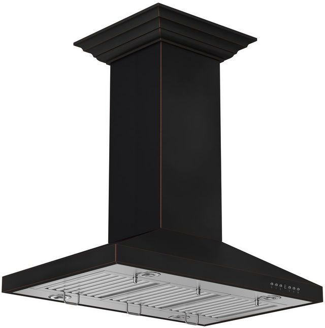 ZLINE 36" Oil-Rubbed Bronze Island Mount Range Hood-3