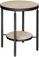 Uttermost® Dauntless Matte Black Travertine Side Table-0