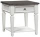 Liberty Furniture Allyson Park Charcoal Drawer End Table with Wire Brushed White Base-0