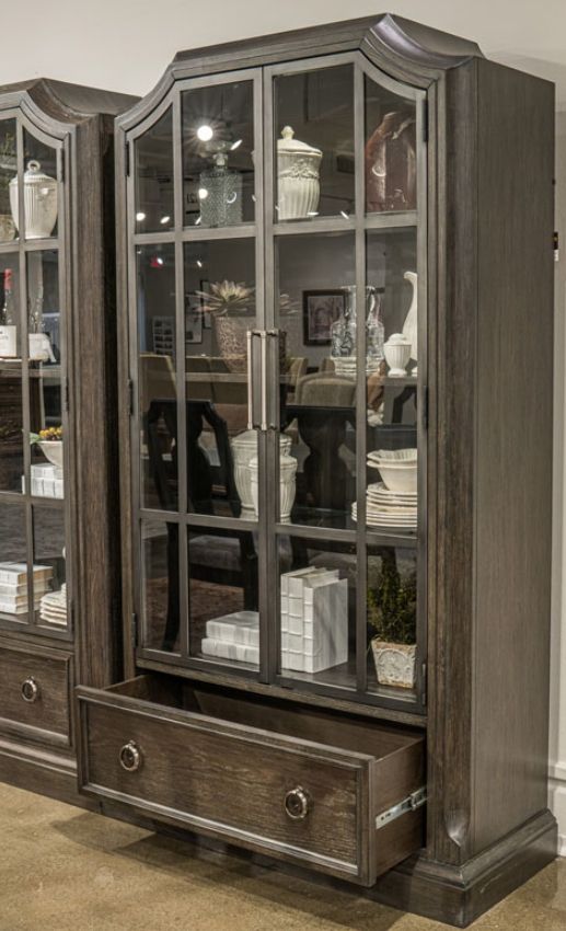Signature Design by Ashley® Wickenger Dark Brown Display Cabinet-1