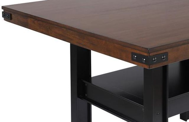 Coaster® Patterson Brown Counter Height Dining Table with Black Base-2